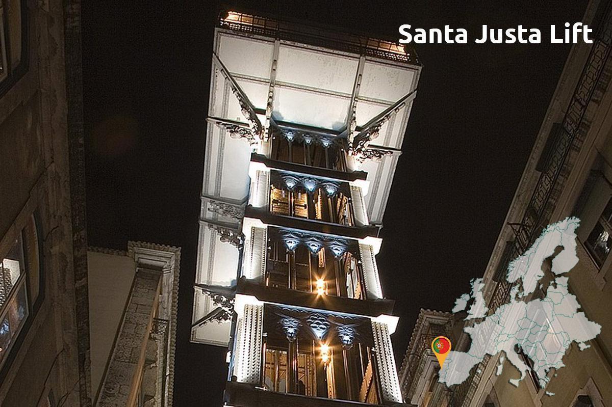 Εμβληματικοί Ανελκυστήρες ανά τον κόσμο Santa Justa Lift